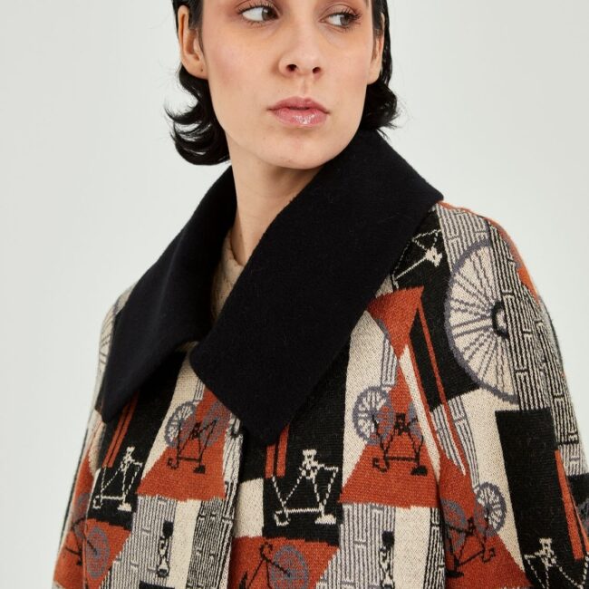 Pauline print long coat - Image 5