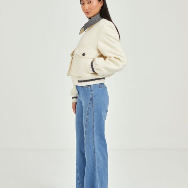 Two-pocket ivory jacket - Image 2