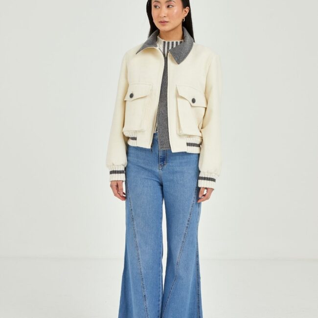 Two-pocket ivory jacket - Image 5