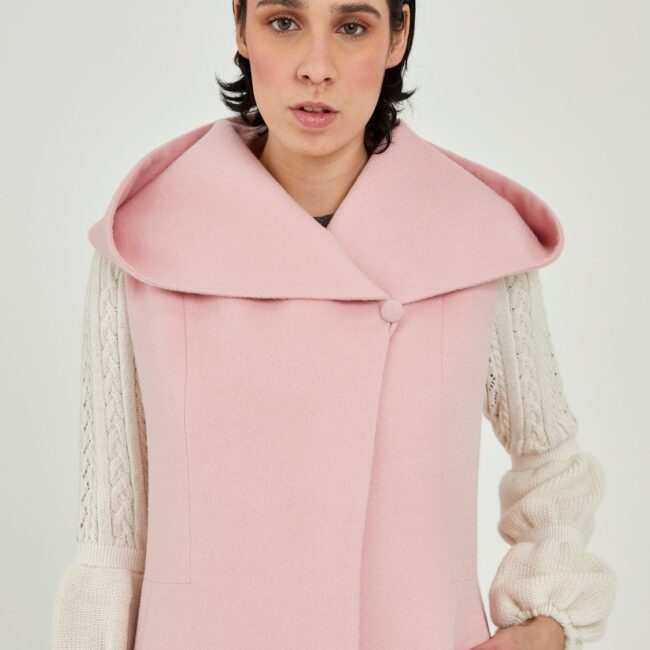 Baby Pink sleeveless long coat - Image 4