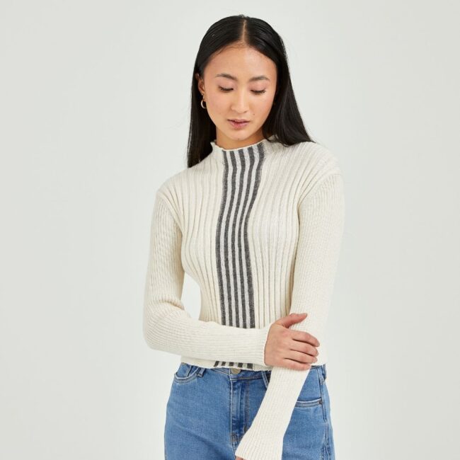 Alpaca sweater high collar - Image 2