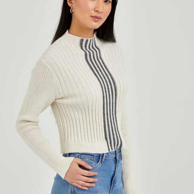 Alpaca sweater high collar - Image 4
