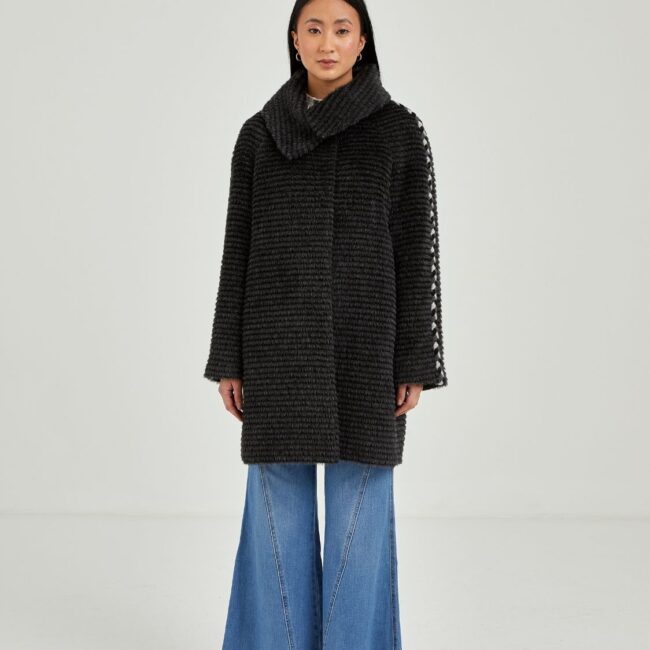 Charcoal Heritage Short Coat - Image 3