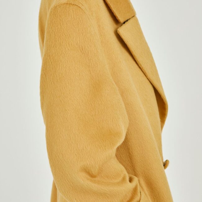 Mustard yellow Tailored long coat - Image 5